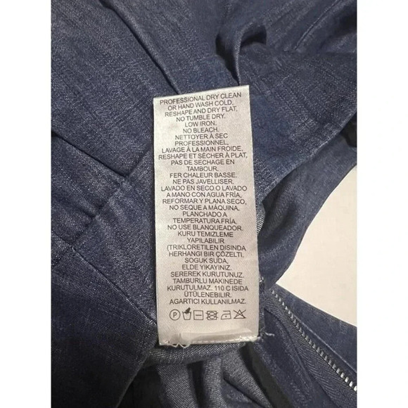 SIZE 0 Tibi High Quality Blue Wide Legged Cullotes Capri Pants Lyocel Cotton - Picture 6 of 7